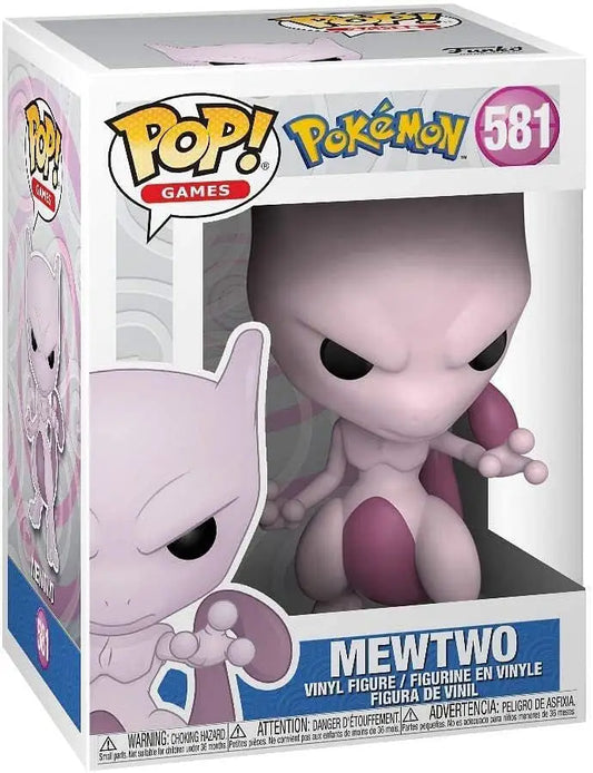 Funko Pop Mewtwo vinyl figure from Pokemon displayed for collectors