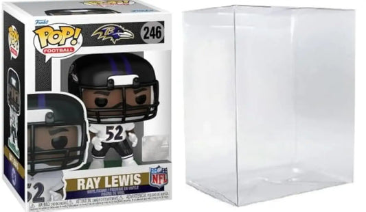 Ray Lewis Funko Pop vinyl figure with protective case, Baltimore Ravens NFL legend