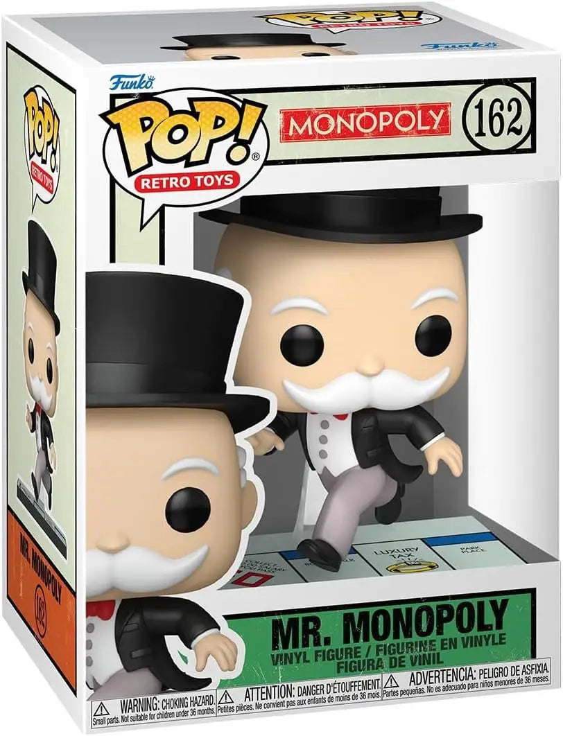 Funko POP Retro Toys Monopoly Mr. Monopoly vinyl figure in display box, perfect for retro games