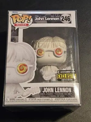Funko Pop Rocks John Lennon Entertainment Earth Exclusive collectible figure in display box