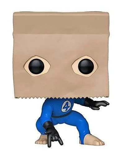 Funko Pop Spider-Man Bombastic Bag-Man figure with paper bag mask and blue costume