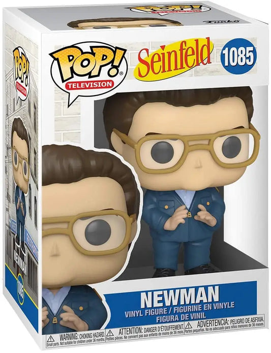 Funko Pop Seinfeld Newman #1085 figurine in blue uniform with glasses for collectors