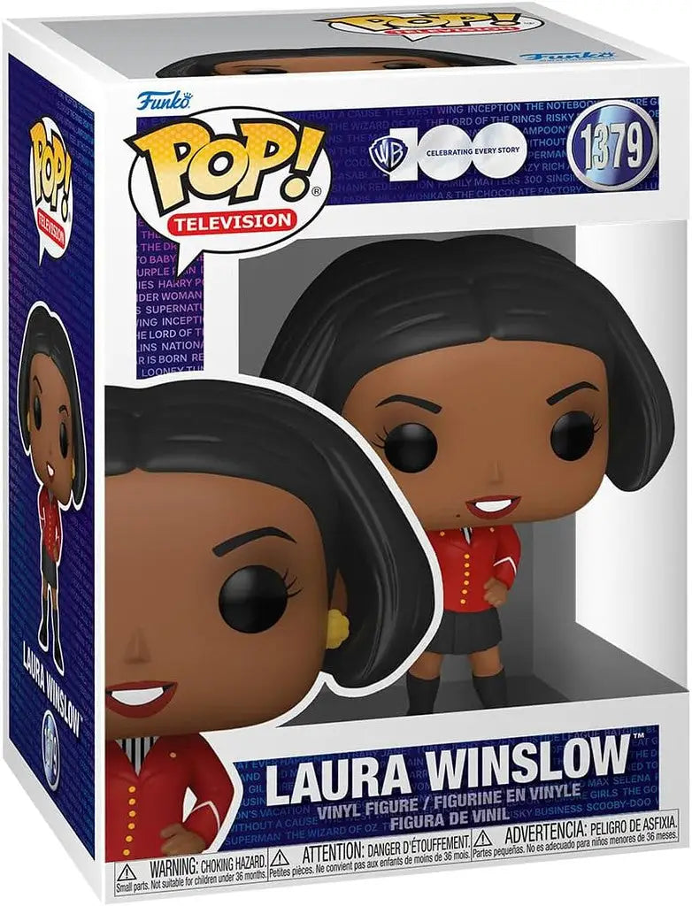 Funko Pop figurine of Laura Winslow from Family Matters in red top with dark hair