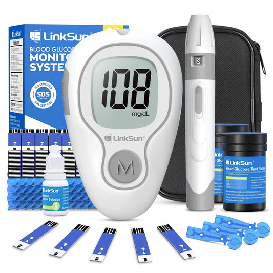 Blood glucose monitoring system with large display from G-425-3 blood glucose meter kit
