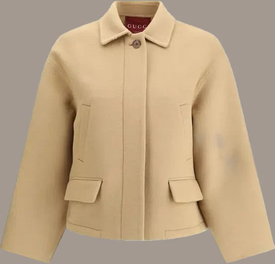 GUCCI Women's Zipped Wool Caban