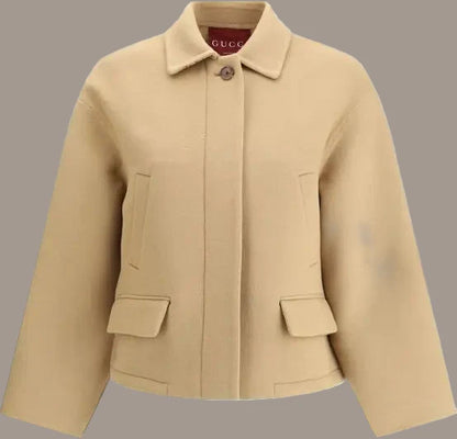 GUCCI Women's Zipped Wool Caban