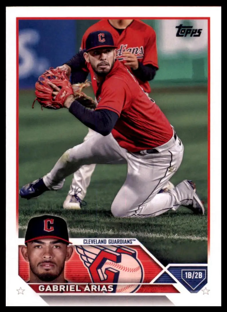 Gabriel Arias 2023 Topps baseball trading card Cleveland Guardians collectible