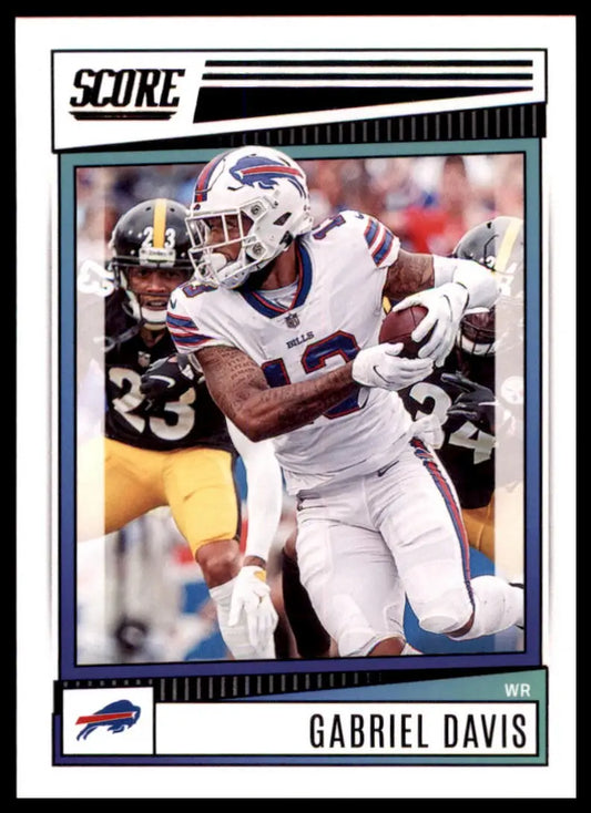 Football trading card featuring Gabriel Davis from 2022 Score Buffalo Bills collection