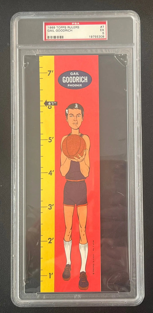 Graded Gail Goodrich basketball card from Topps Rulers series by Columbia Hobby