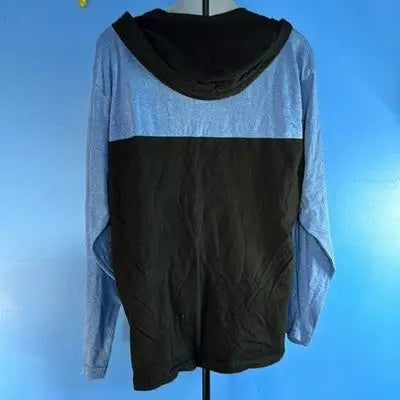 Galaxy by Harvic Men’s Long Sleeve Pullover Hoodie with black bottom and light blue top