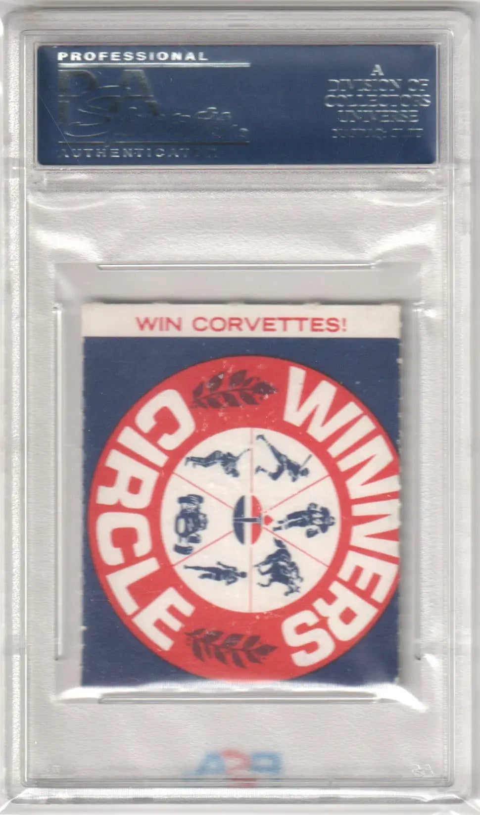 Encapsulated Circle Winners promotional card featuring Gale Sayers from American Oil by Columbia Hobby