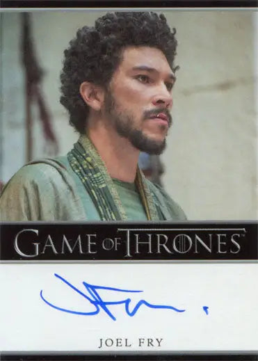 Game of Thrones trading card featuring Hizdahr Zo Loraq autographed by Joel Fry