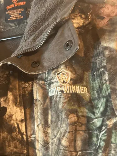 Game Winner Heavy Lined Camo Hunting Jacket with Removable Fleece Lining