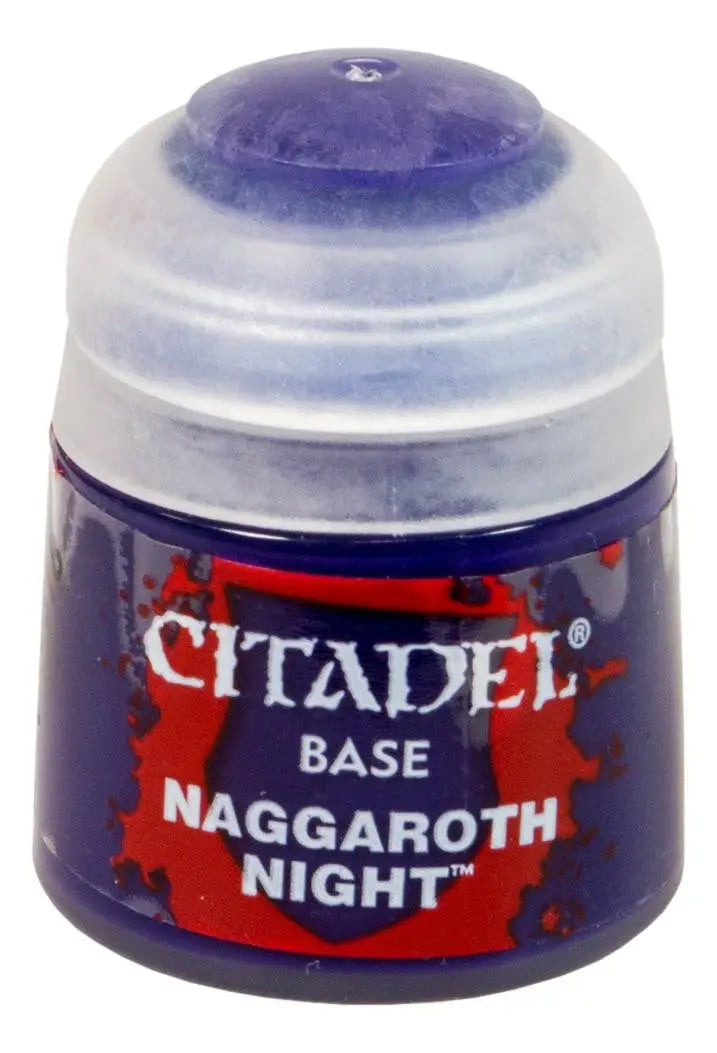 A pot of dark purple Citadel Base Paint NAGGAROTH NIGHT by Games Workshop