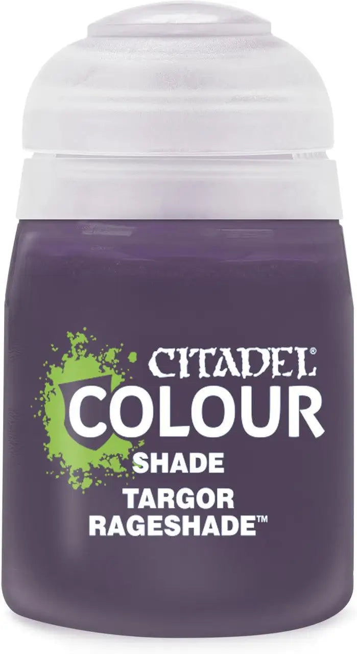 Pot of purple Citadel Shade Paint TARGOR RAGESHADE 18ML from Games Workshop