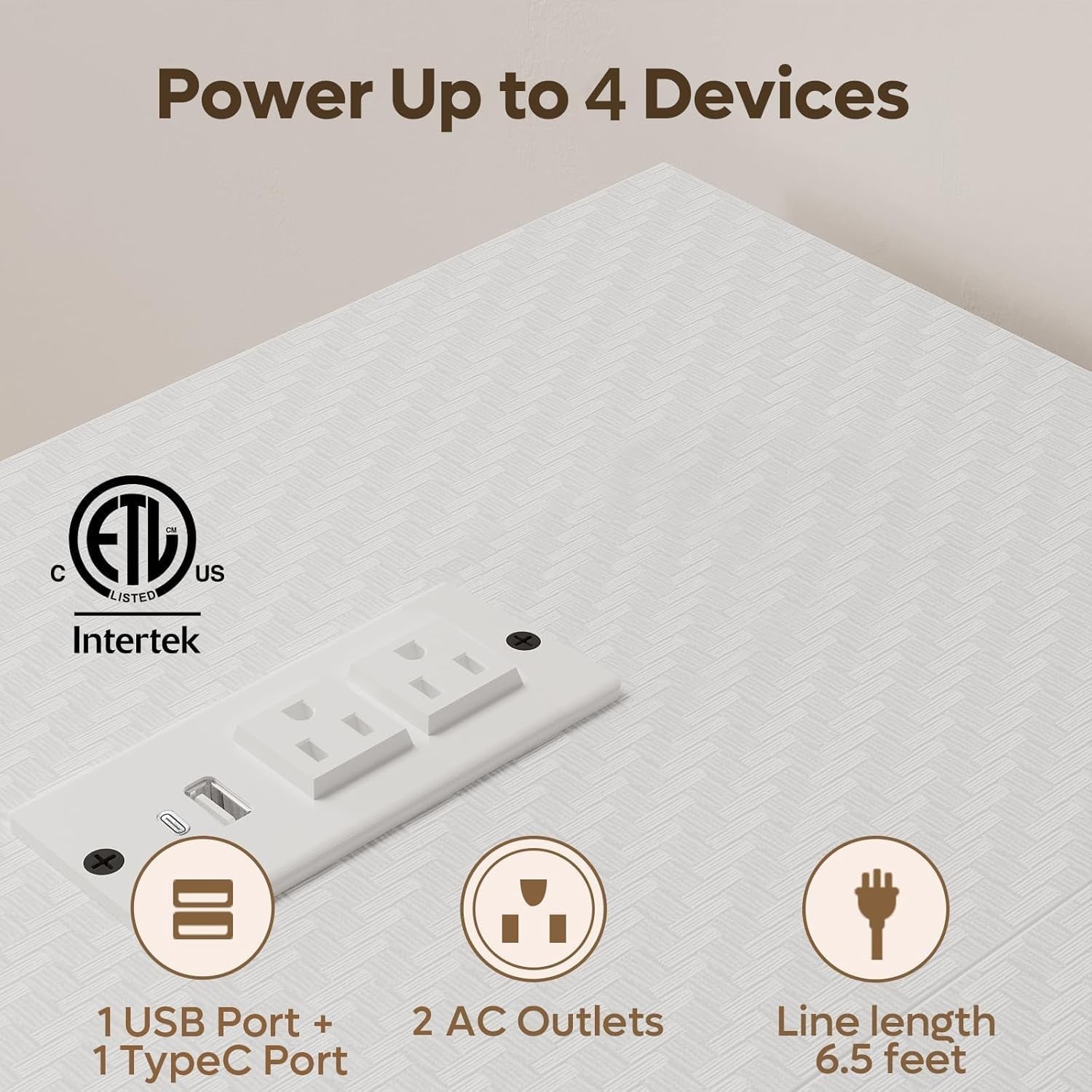 Gaming Desk with Power Outlets, 42" L-Shaped Gaming Desk with LED Lights, Desks with Reversible Storage Shelves & Hooks for Small Spaces, Bedrooms & Offices,White Carbon Fiber-4