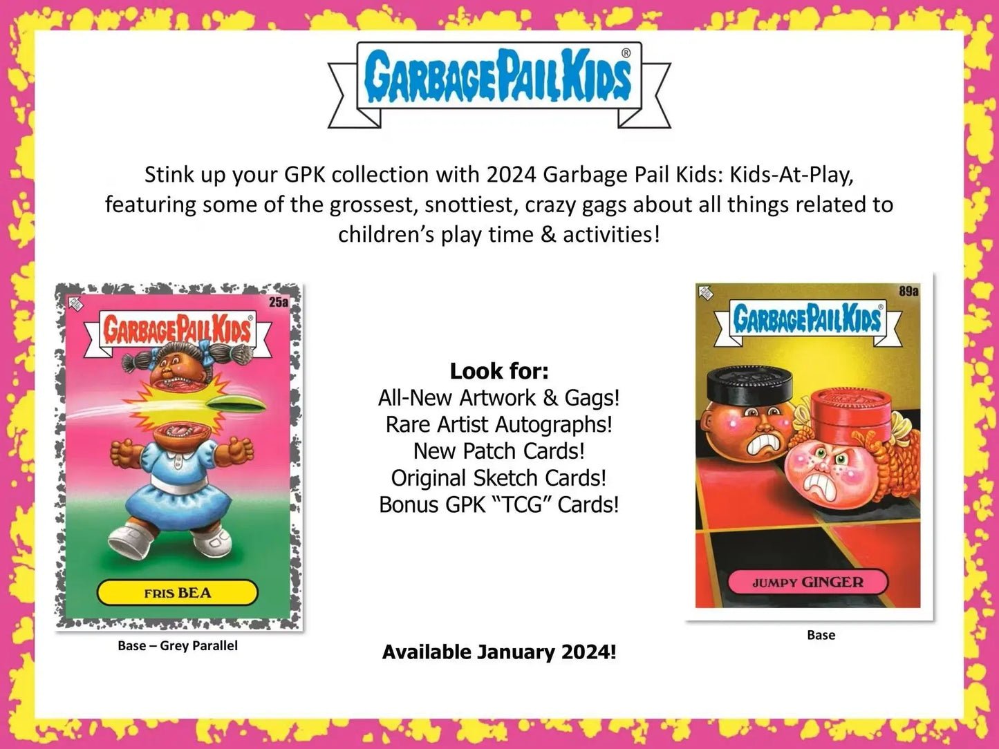 Garbage Pail Kids trading card advertisement for Hobby Collector Exclusive Series 1 box