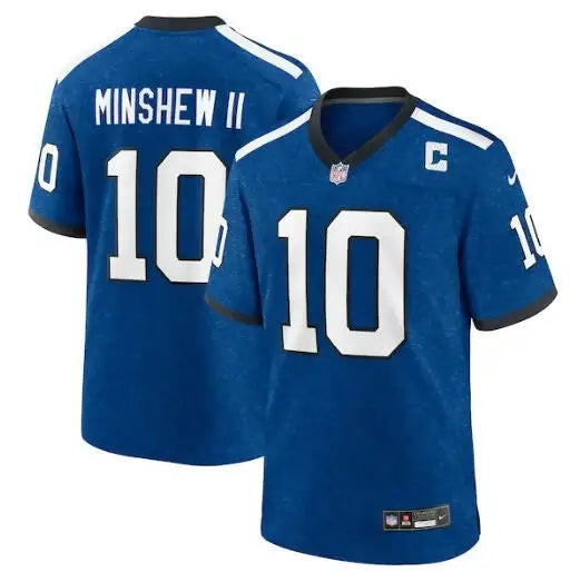 Blue Gardner Minshew Indianapolis Colts Nike Indiana Nights Alternate Game Jersey with number 10
