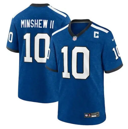 Blue Gardner Minshew Indianapolis Colts Nike Indiana Nights Alternate Game Jersey with number 10