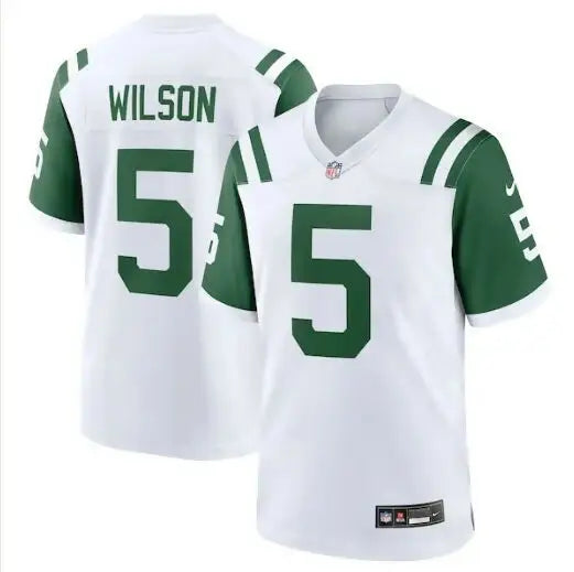 White and green Garrett Wilson New York Jets Nike Classic Alternate Game Jersey