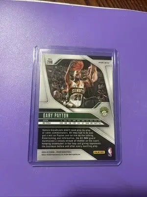 Gary Payton Red Ice Panini Prizm NBA trading card in protective sleeve 2024-2025