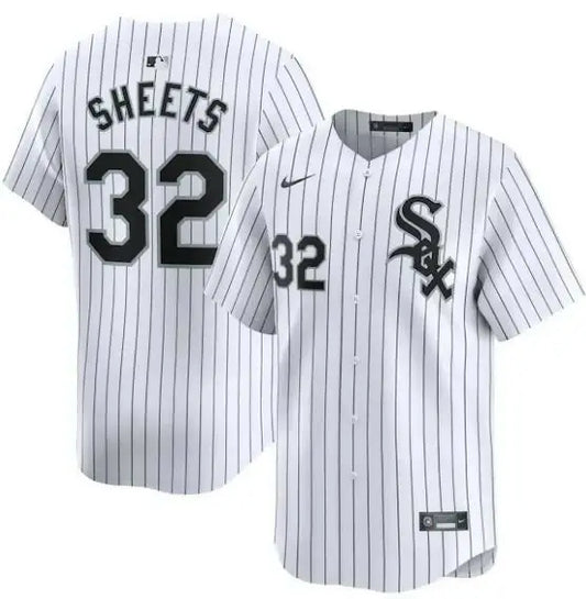 White pinstripe Gavin Sheets Chicago White Sox Nike Home Limited Player Jersey