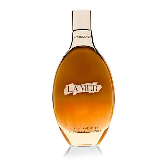 Bottle of La Mer Genaissance De La Mer The Infused Lotion with crystal miracle broth 150ml
