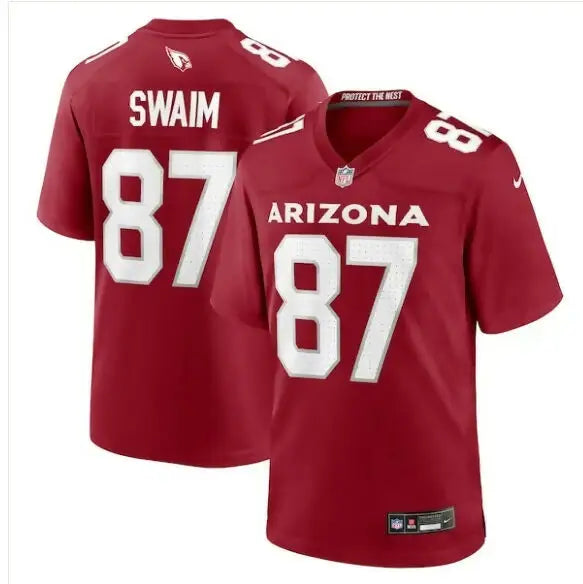 Red Arizona Cardinals Geoff Swaim Nike Team Game Jersey with number 87 and SWAIM on back