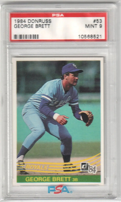 Graded 1984 Donruss George Brett baseball card PSA 9 Columbia Hobby Pacific Northwest