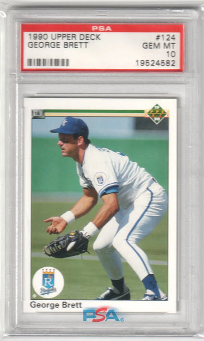 Graded George Brett baseball card from Upper Deck, Columbia Hobby edition in PSA 10