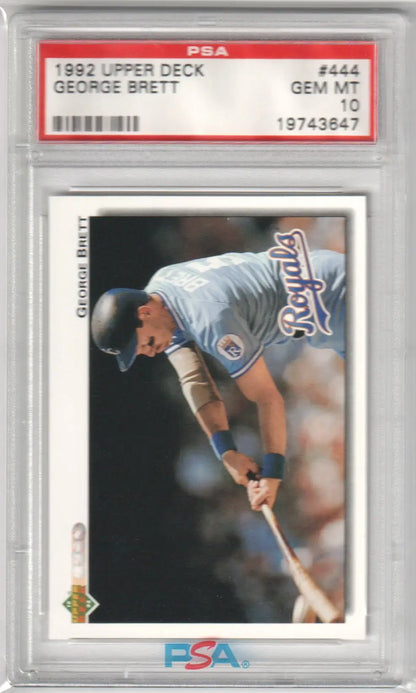 Graded George Brett 1992 Upper Deck #444 baseball card from Columbia Hobby