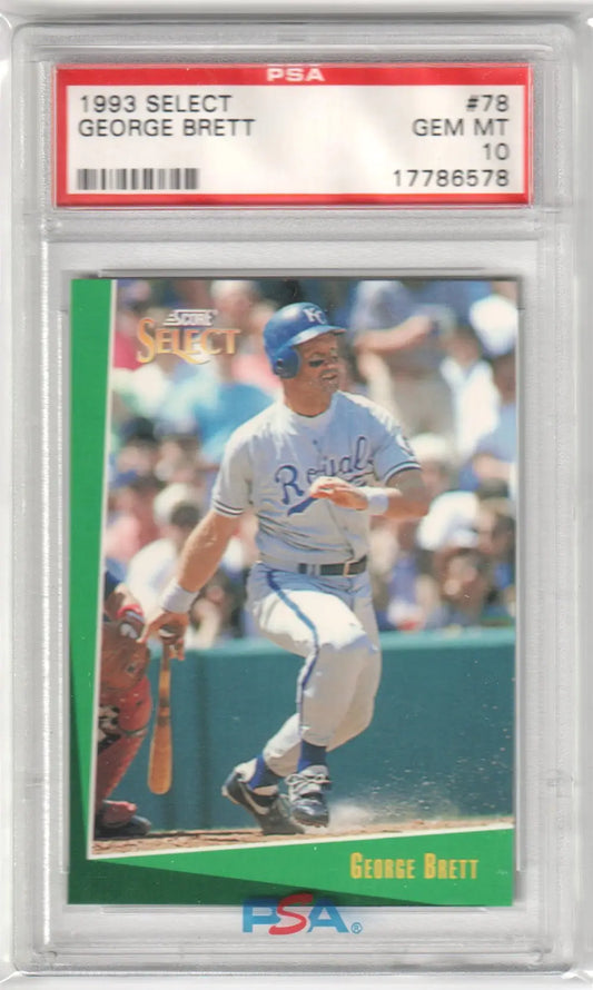 Graded George Brett baseball card from Score Select series by Columbia Hobby