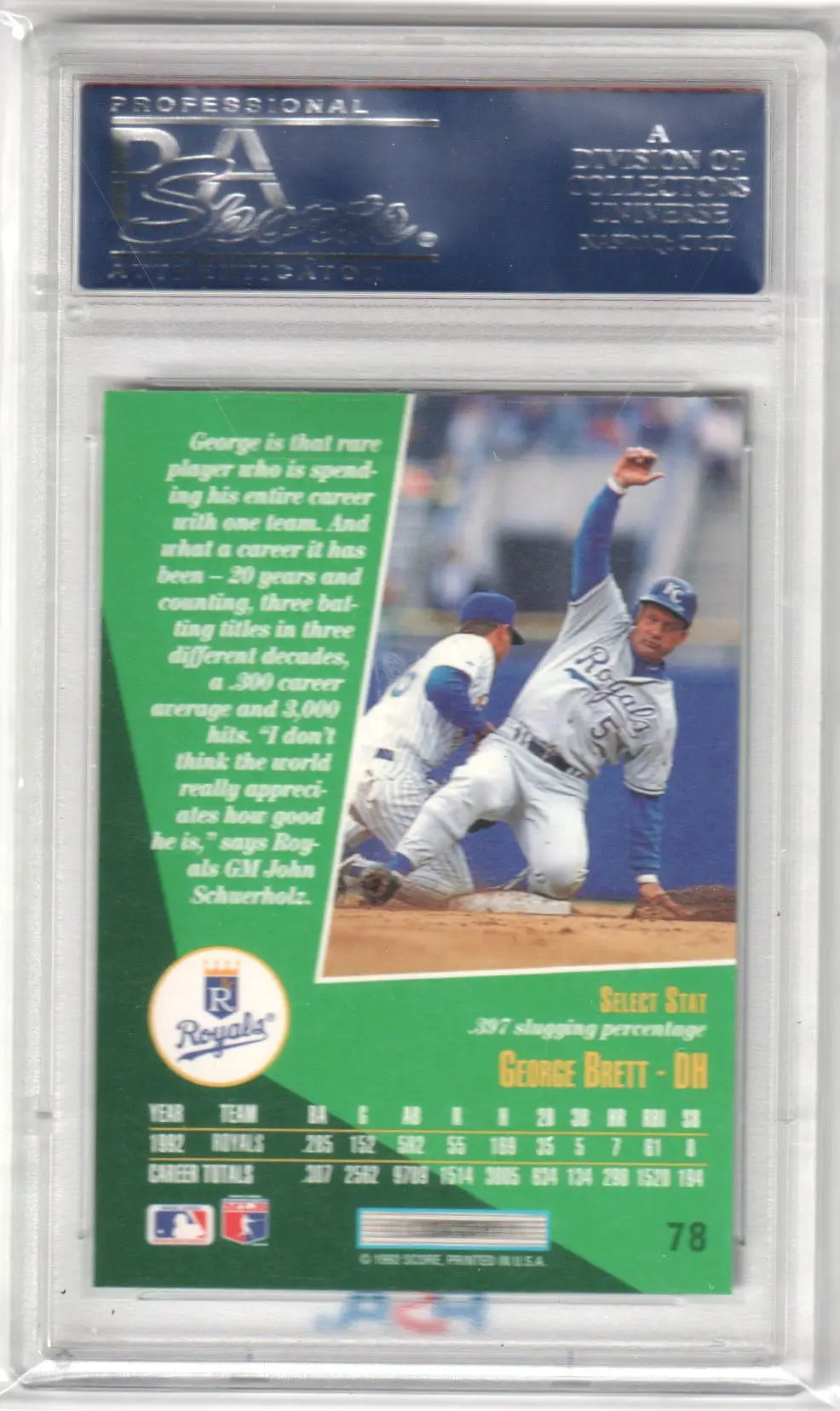 Graded George Brett 1993 Score Select baseball card from Columbia Hobby in PSA 10 Gem Mint