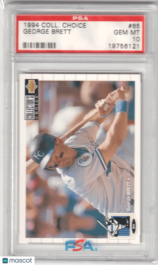 Graded George Brett baseball card from Upper Deck, perfect condition, Columbia Hobby