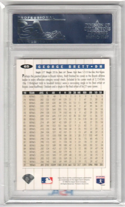 Graded George Brett baseball card from Upper Deck’s 1994 Collector’s Choice collection