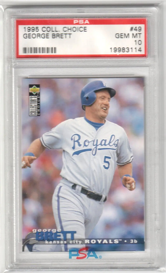 Graded George Brett baseball card from Upper Deck displayed in Columbia Hobby listing