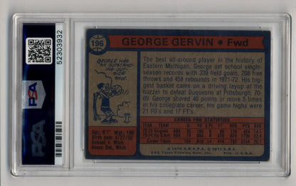 George Gervin 1974-75 Topps rookie PSA DNA certified auto basketball card in PSA slab