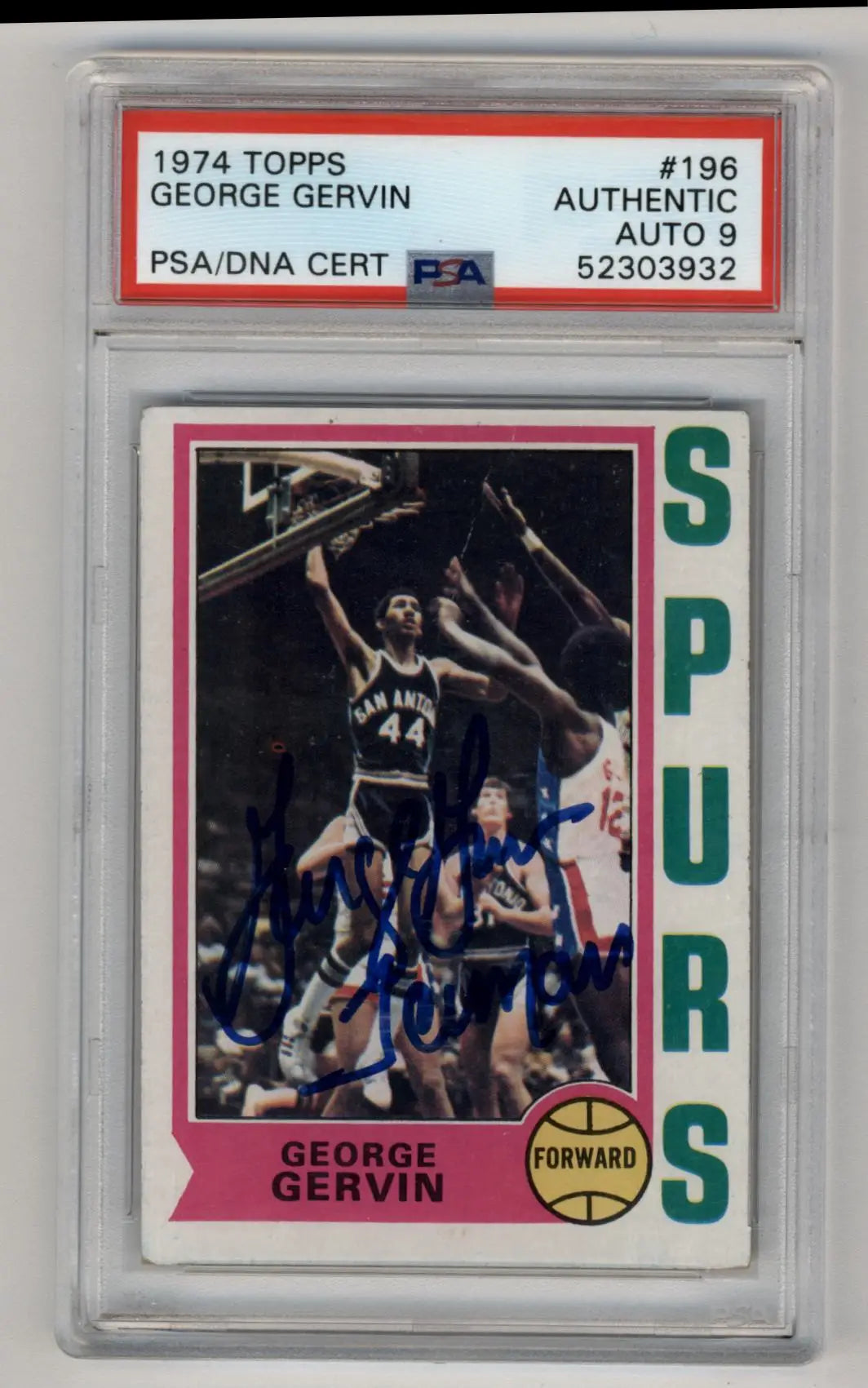 1974 Topps George Gervin rookie PSA DNA certified auto basketball card with autograph