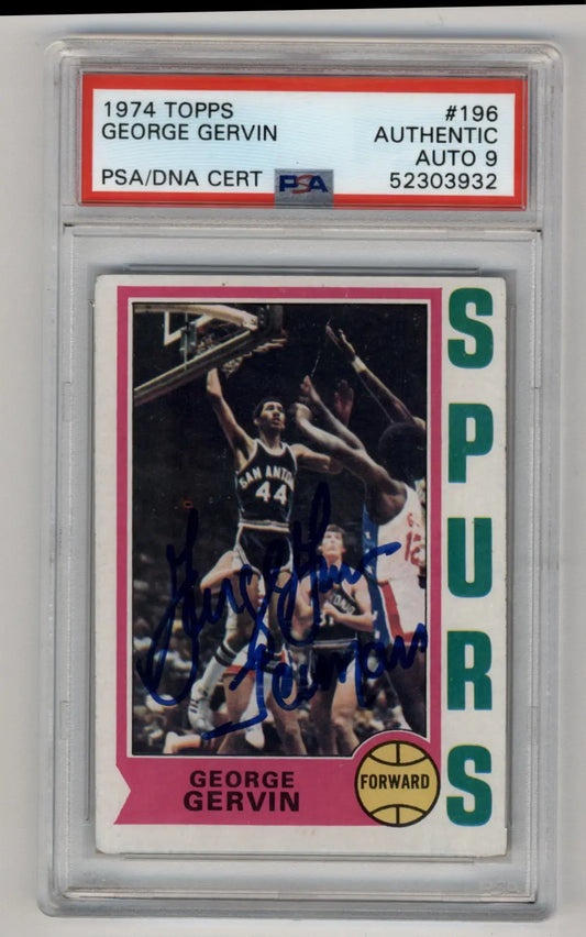 1974 Topps George Gervin rookie PSA DNA certified auto basketball card with autograph