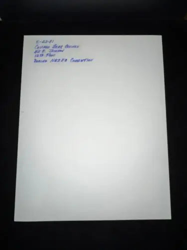 White rectangular paper for George Halas Signed Chicago Bears Autograph Photo