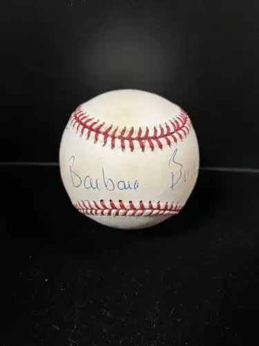 Autographed George HW Bush and Barbara signed baseball for 41st President collectors