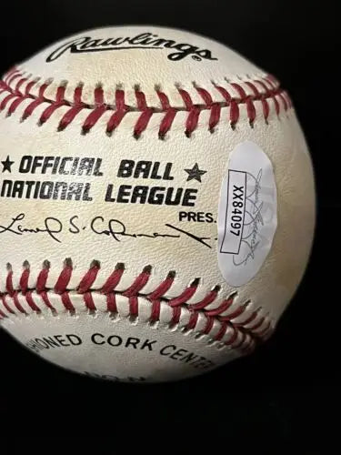 Autographed baseball signed by George HW Bush, 41st President, and Barbara Bush