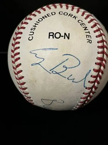 Autographed baseball signed by George HW Bush, 41st President, and Barbara Bush