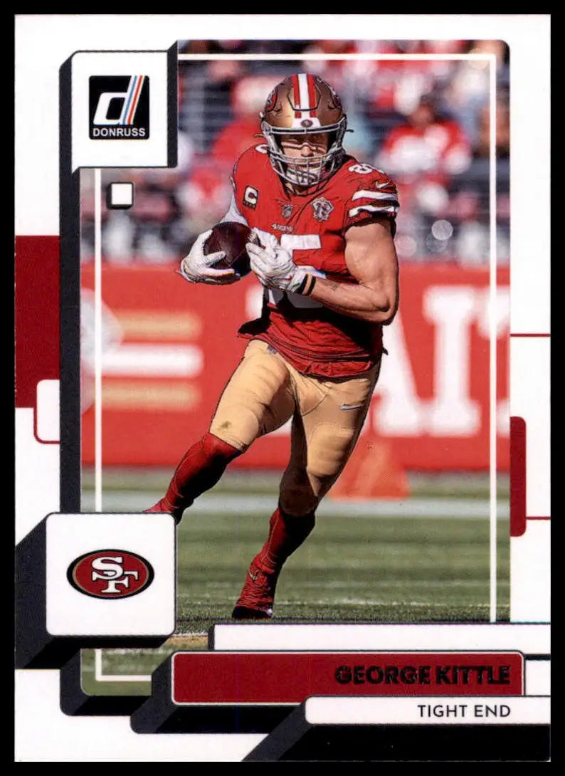 George Kittle football card from 2022 Donruss San Francisco 49ers collection