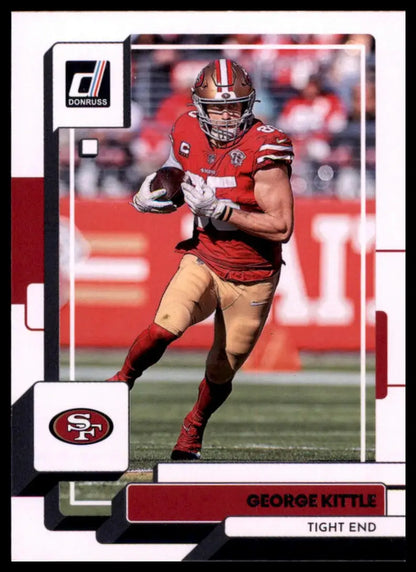 George Kittle football card from 2022 Donruss San Francisco 49ers collection