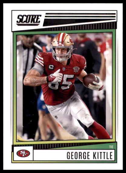 George Kittle football card from 2022 Score series for San Francisco 49ers