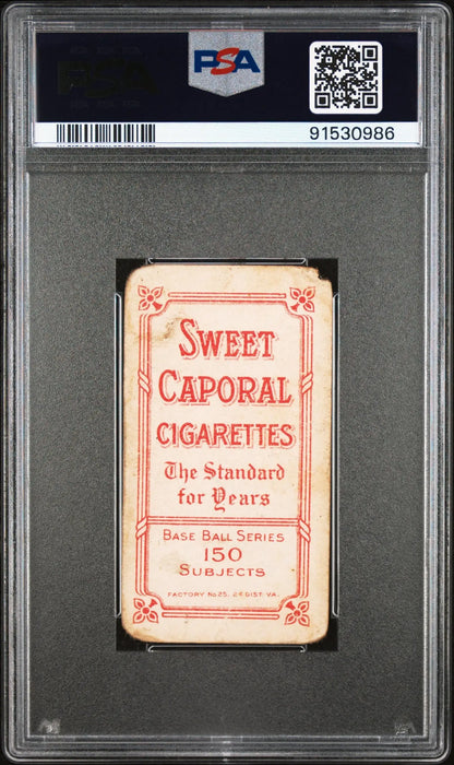Vintage Sweet Caporal cigarette pack featuring George McQuillan Ball T206 design