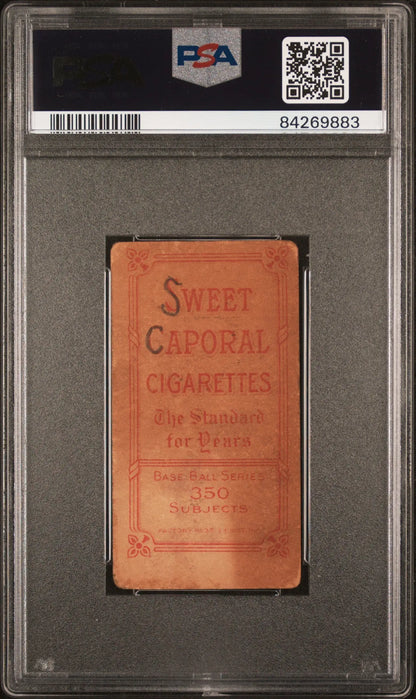 Sweet Caporal cigarette pack in PSA holder from George Schirm 1909-11 T206 Sweet Caporal