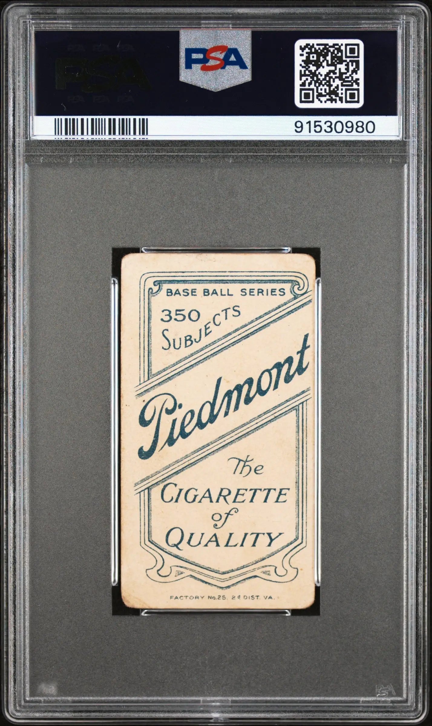 George Stovall 1909-11 T206 Piedmont cigarette card in PSA 1.5 holder