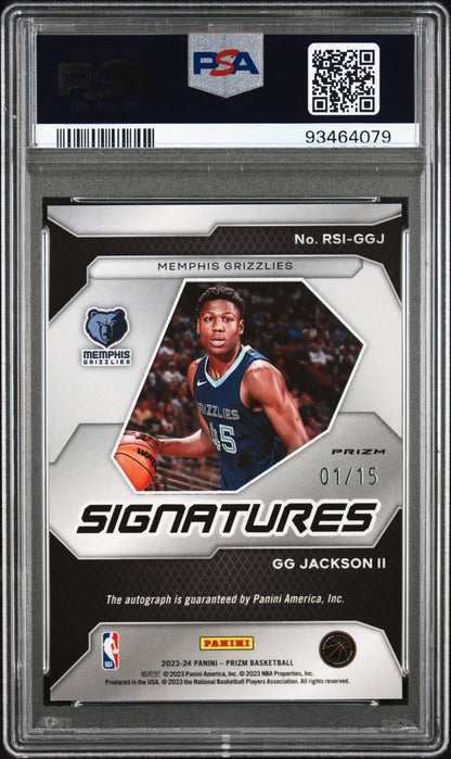 GG Jackson 2023 Prizm Rookie Signature Snakeskin #1/15 PSA 10 Gem Mint - Singles